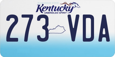KY license plate 273VDA