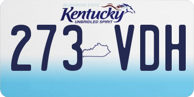 KY license plate 273VDH