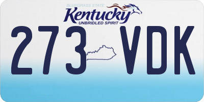KY license plate 273VDK