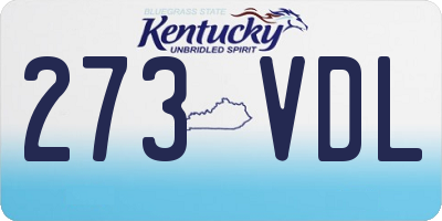 KY license plate 273VDL