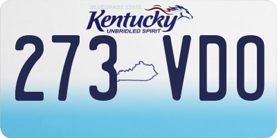 KY license plate 273VDO