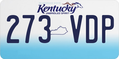 KY license plate 273VDP