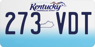 KY license plate 273VDT