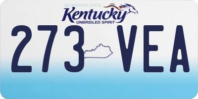 KY license plate 273VEA