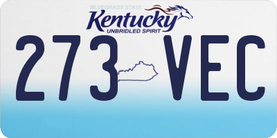 KY license plate 273VEC