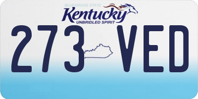 KY license plate 273VED