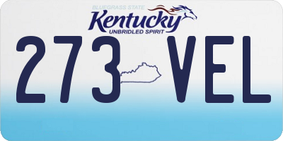 KY license plate 273VEL