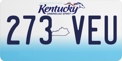 KY license plate 273VEU
