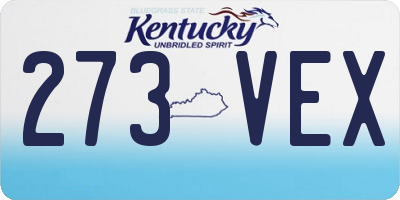 KY license plate 273VEX
