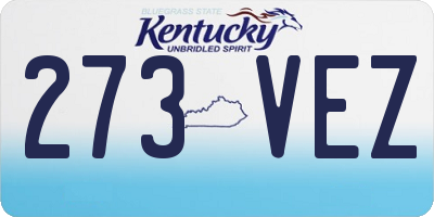 KY license plate 273VEZ