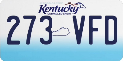 KY license plate 273VFD