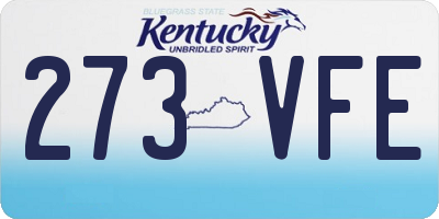 KY license plate 273VFE