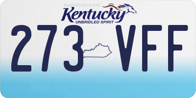 KY license plate 273VFF