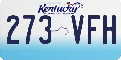 KY license plate 273VFH