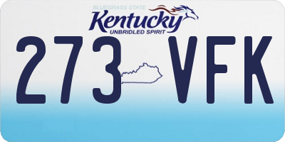 KY license plate 273VFK