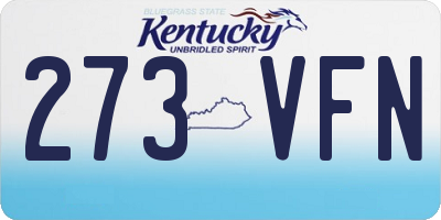 KY license plate 273VFN