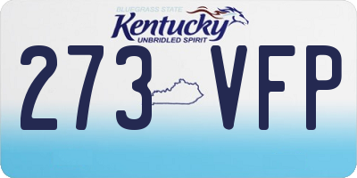 KY license plate 273VFP