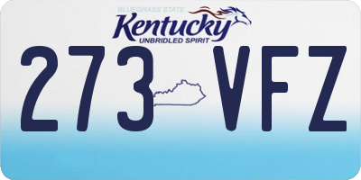 KY license plate 273VFZ