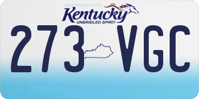 KY license plate 273VGC