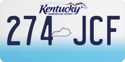 KY license plate 274JCF