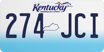 KY license plate 274JCI