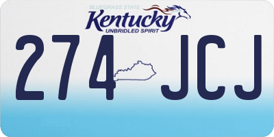 KY license plate 274JCJ