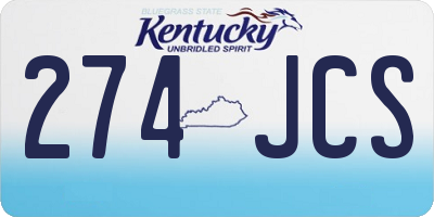 KY license plate 274JCS