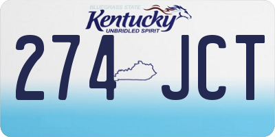 KY license plate 274JCT