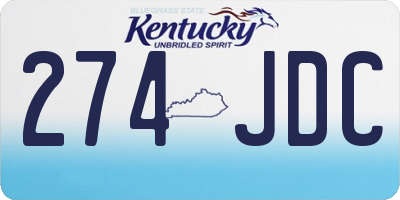 KY license plate 274JDC