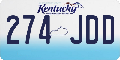 KY license plate 274JDD