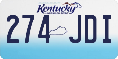 KY license plate 274JDI