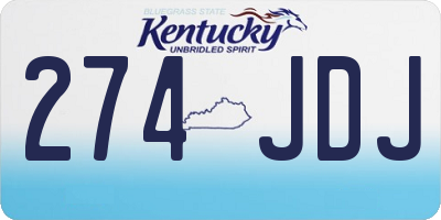 KY license plate 274JDJ