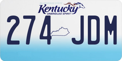 KY license plate 274JDM