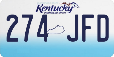 KY license plate 274JFD