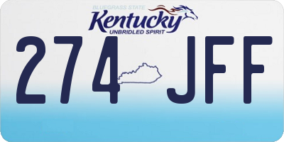 KY license plate 274JFF