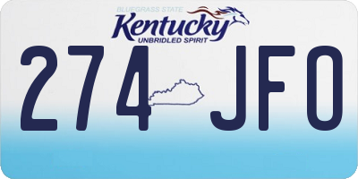 KY license plate 274JFO