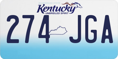 KY license plate 274JGA