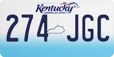 KY license plate 274JGC