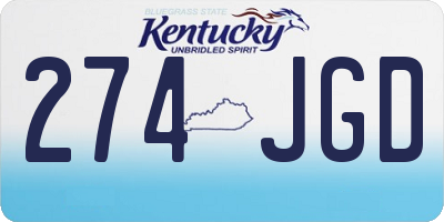 KY license plate 274JGD