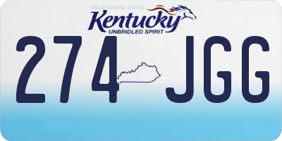 KY license plate 274JGG