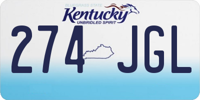 KY license plate 274JGL