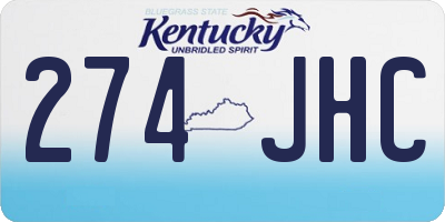 KY license plate 274JHC