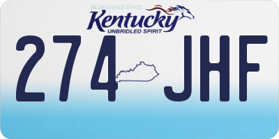 KY license plate 274JHF