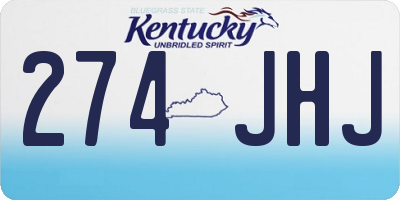 KY license plate 274JHJ