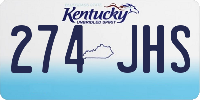 KY license plate 274JHS