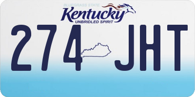 KY license plate 274JHT
