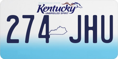 KY license plate 274JHU