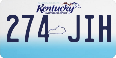 KY license plate 274JIH