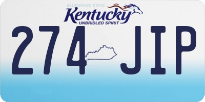 KY license plate 274JIP