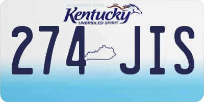KY license plate 274JIS